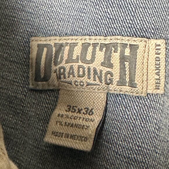 Duluth Trading Jeans Relaxed Denim Pant Straight Fit Men 35x36 Cowboy Western - Picture 5 of 14
